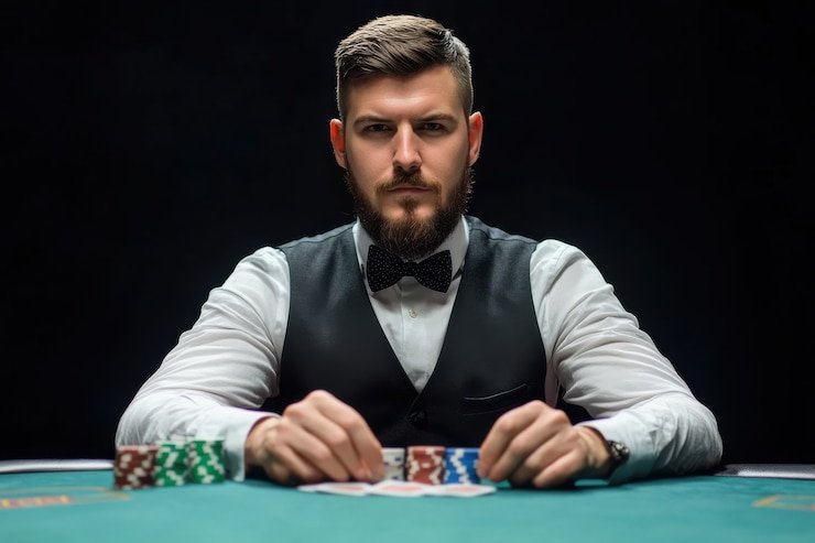 Live dealer studio at garudajitu login showing multiple camera angles and professional blackjack table setup